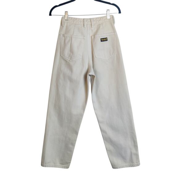 Thrills Free People Workshop Panel Organic Cotton Utility Pants Cream 2 Workwear - Picture 3 of 16